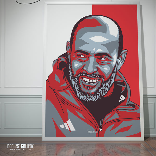 Nuno Espírito Santo - Nottingham Forest - Signed A3 #GetBehindTheLads Icon Prints