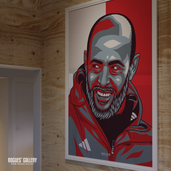 Nuno Espírito Santo - Nottingham Forest - Signed A3 #GetBehindTheLads Icon Prints