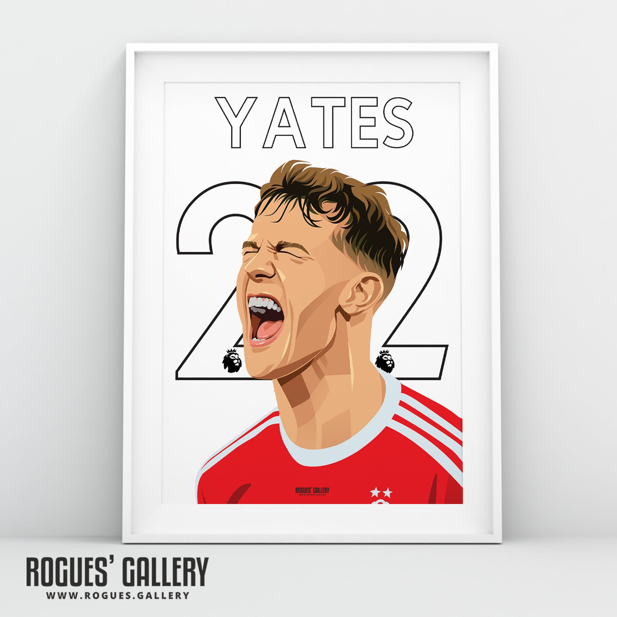 Ryan Yates - Nottingham Forest - A0, A1, A2 or A3 Name & Number Prints