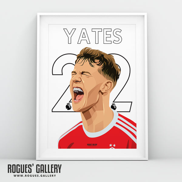 Ryan Yates - Nottingham Forest - A0, A1, A2 or A3 Name & Number Prints