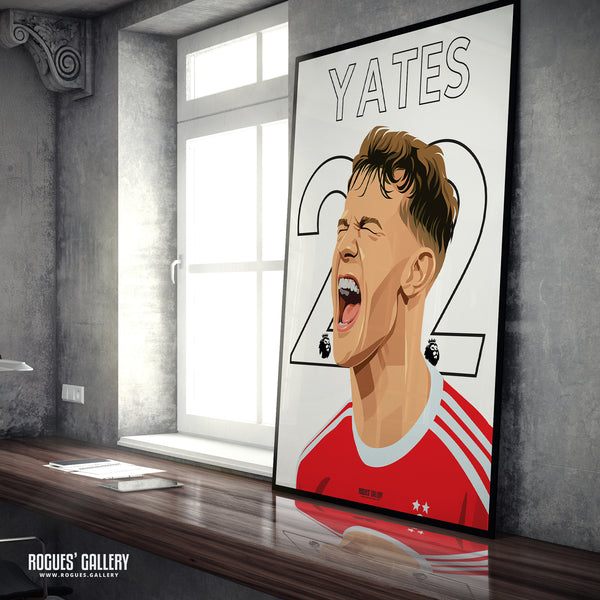 Ryan Yates - Nottingham Forest - A0, A1, A2 or A3 Name & Number Prints