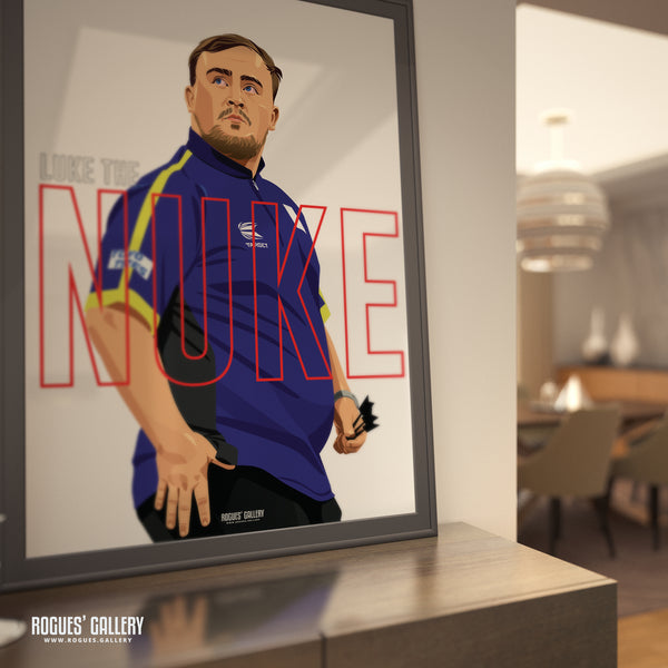 Luke Littler: Luke The Nuke - Darts Prodigy - A3, A2, A1 or A0 Print