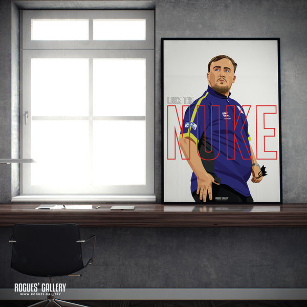 Luke Littler: Luke The Nuke - Darts Prodigy - A3, A2, A1 or A0 Print