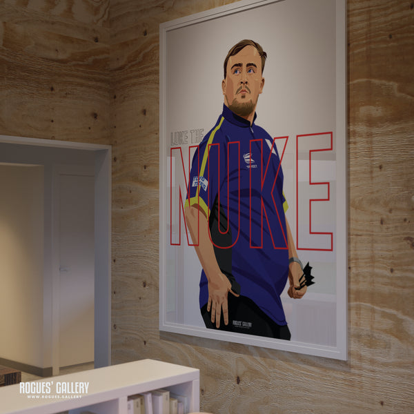 Luke Littler: Luke The Nuke - Darts Prodigy - A3, A2, A1 or A0 Print