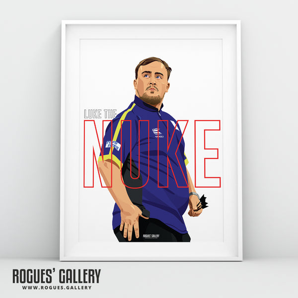 Luke Littler: Luke The Nuke - Darts Prodigy - A3, A2, A1 or A0 Print