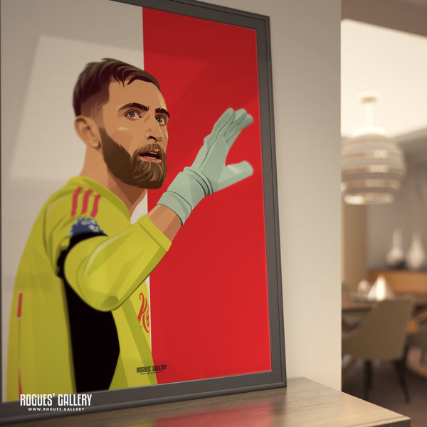 Matt Turner - Nottingham Forest - Signed A3 Red & White Prints