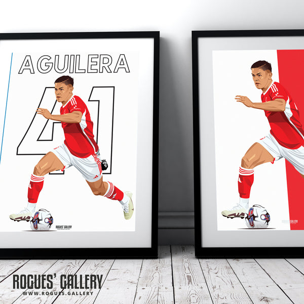 Brandon Aguilera - Nottingham Forest - A0, A1, A2 or A3 Red & White Prints