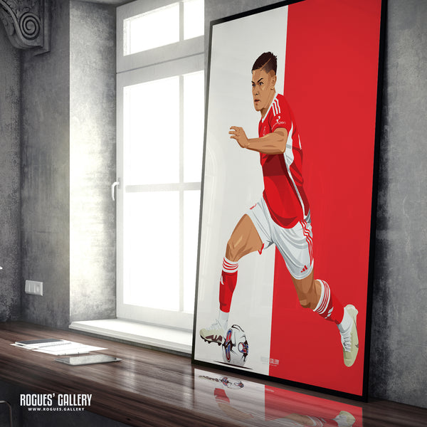 Brandon Aguilera - Nottingham Forest - A0, A1, A2 or A3 Red & White Prints