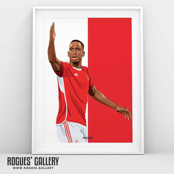 Willy Boly - Nottingham Forest - Signed A3 Red & White Prints