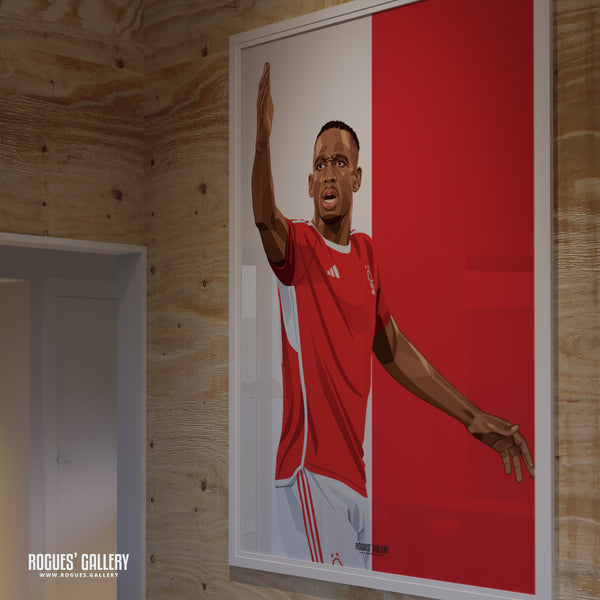 Willy Boly - Nottingham Forest - Signed A3 Red & White Prints