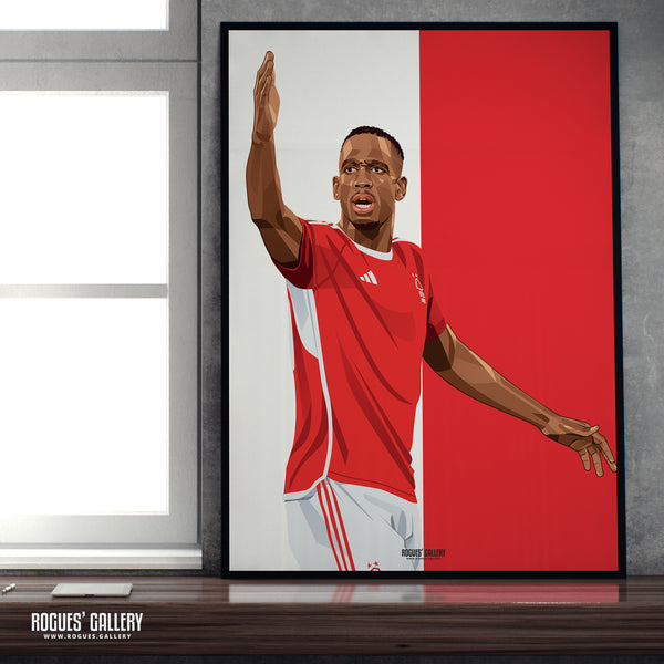 Willy Boly - Nottingham Forest - Signed A3 Red & White Prints