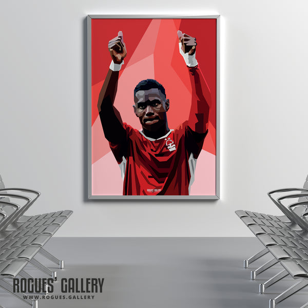 Moussa Niakhate - Salute - Nottingham Forest - Signed A3 Prints