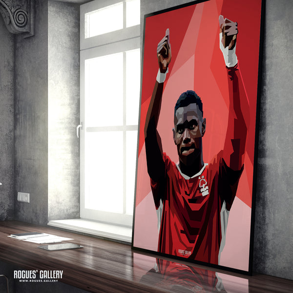 Moussa Niakhate - Salute - Nottingham Forest - Signed A3 Prints
