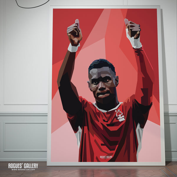 Moussa Niakhate - Salute - Nottingham Forest - Signed A3 Prints
