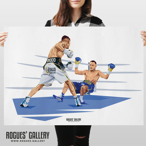 Josh Gets Boshed - Leigh Wood, Nottingham's Double World Champion Boxer - Signed A3 Prints