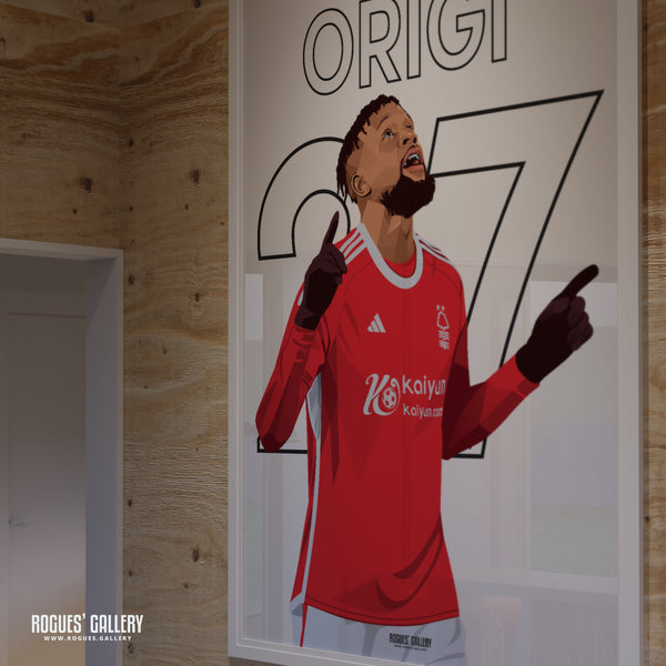 Divock Origi - Nottingham Forest - A0, A1, A2 or A3 Premier League Name & Number Prints