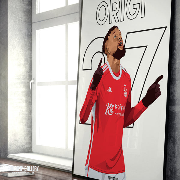 Divock Origi - Nottingham Forest - A0, A1, A2 or A3 Premier League Name & Number Prints