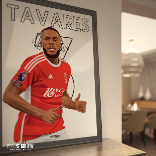 Nuno Tavares - Nottingham Forest - A0, A1, A2 or A3 Premier League Name & Number Prints