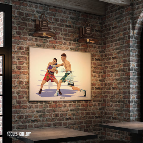 Retribution vs Lara - Leigh Wood, Nottingham's Double World Champion Boxer - A1, A0, A1, A2 or A3 Prints