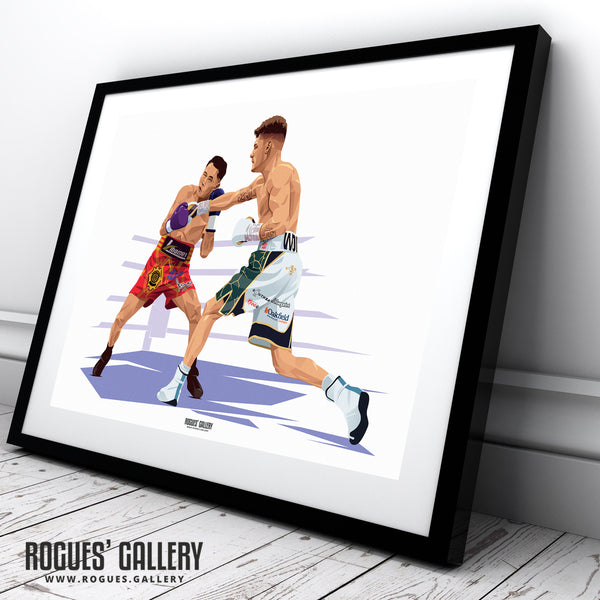 Retribution vs Lara - Leigh Wood, Nottingham's Double World Champion Boxer - A1, A0, A1, A2 or A3 Prints