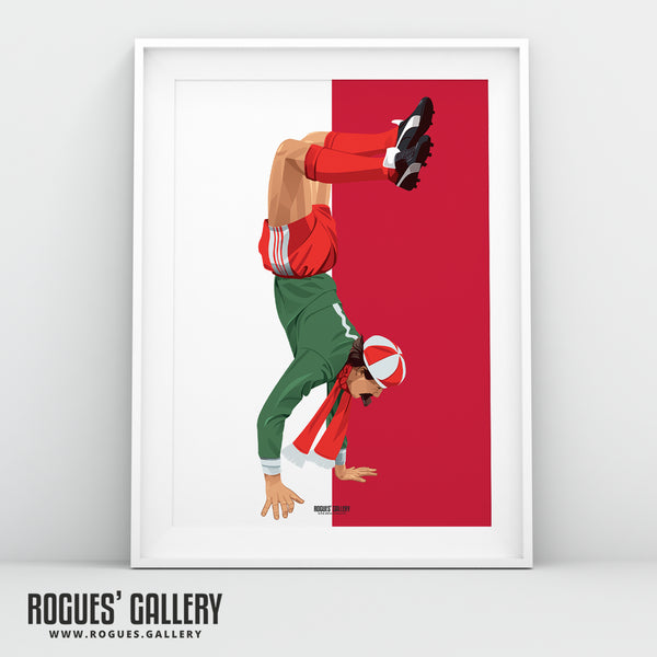 Bruce Grobbelaar: The Handstand - The Legendary Liverpool FC Goalkeeper - Signed A3 Print