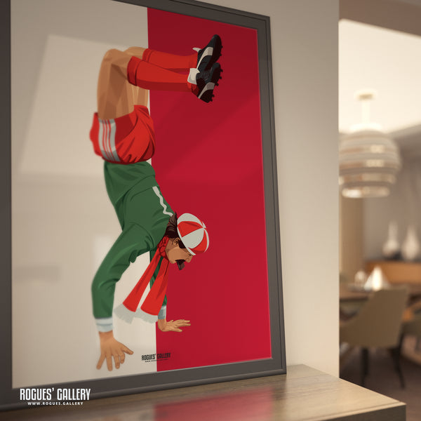 Bruce Grobbelaar: The Handstand - The Legendary Liverpool FC Goalkeeper - A3 Print