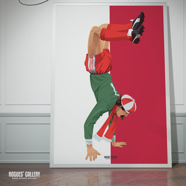 Bruce Grobbelaar: The Handstand - The Legendary Liverpool FC Goalkeeper - A3 Print