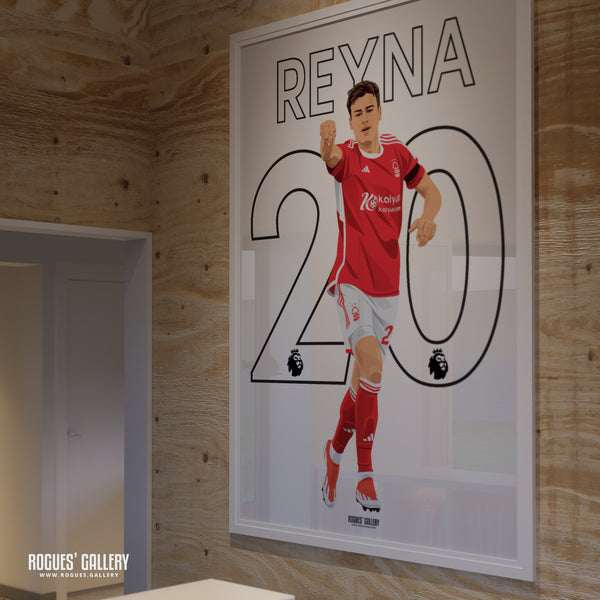 Gio Reyna - Nottingham Forest - A0, A1, A2 or A3 Premier League Name & Number Prints