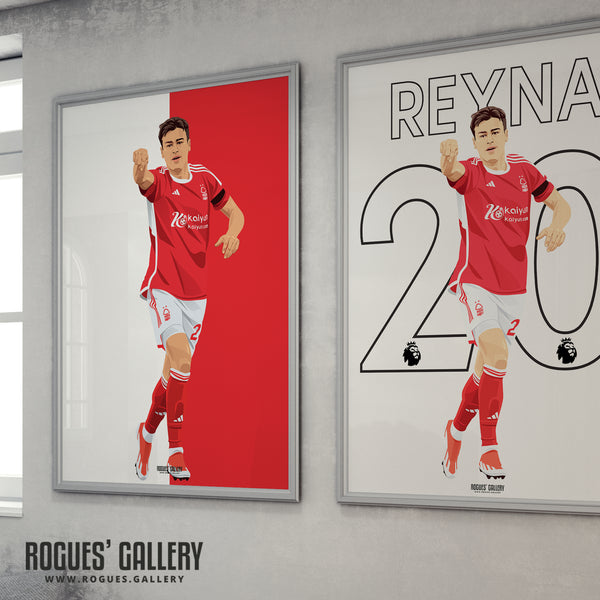 Gio Reyna - Nottingham Forest - A0, A1, A2 or A3 Premier League Name & Number Prints