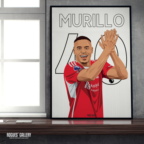 Murillo - Nottingham Forest - A0, A1, A2 or A3 Name & Number Prints