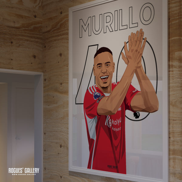 Murillo - Nottingham Forest - A0, A1, A2 or A3 Name & Number Prints
