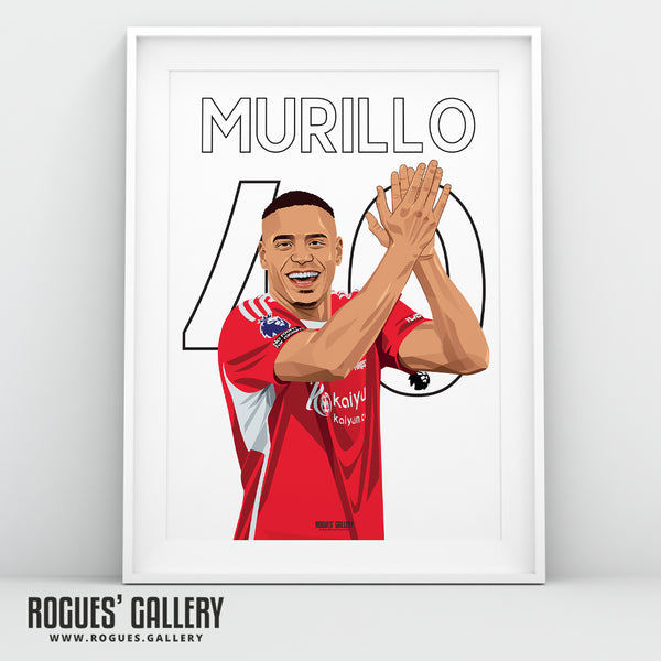 Murillo - Nottingham Forest - A0, A1, A2 or A3 Name & Number Prints