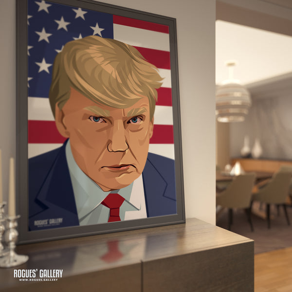 Gansta' - Donald Trump - Politics Series A3, A2, A1 or A0 Icon Print