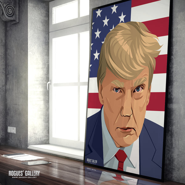 Gansta' - Donald Trump - Politics Series A3, A2, A1 or A0 Icon Print