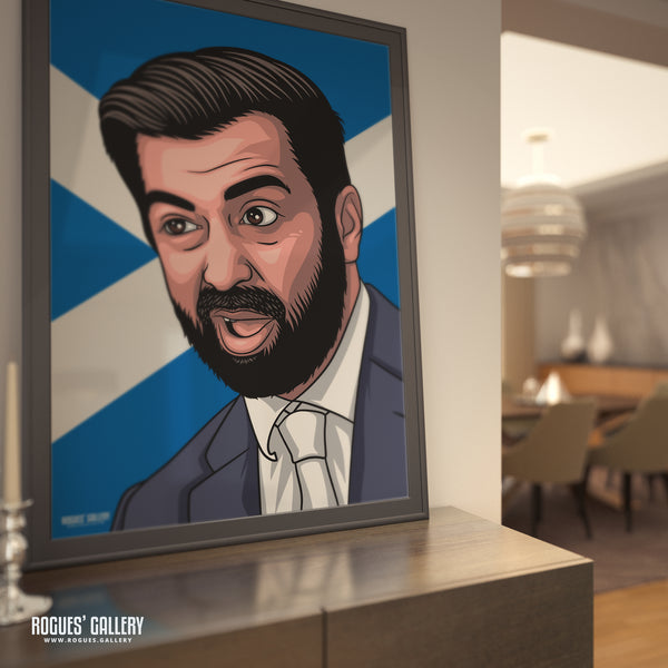 Humza Yousaf - Politics Series A3, A2, A1 or A0 Icon Print