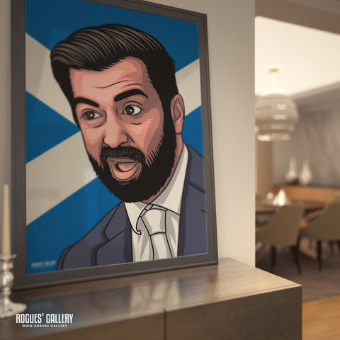 Humza Yousaf - Politics Series A3, A2, A1 or A0 Icon Print