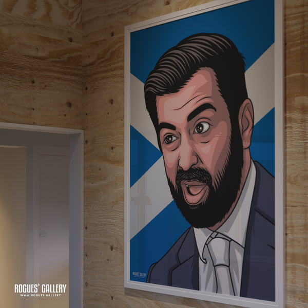Humza Yousaf - Politics Series A3, A2, A1 or A0 Icon Print
