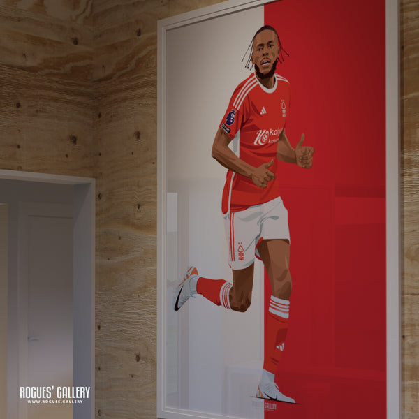 Nuno Tavares - Nottingham Forest - A0, A1, A2 or A3 Red & White Prints