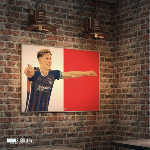 Ryan Yates: The Water Looks Nice - Nottingham Forest - A0, A1, A2 or A3 Prints