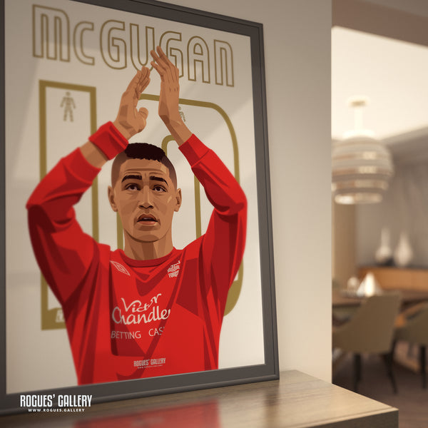 Lewis McGugan - Nottingham Forest - Signed A3 Classics Series Prints
