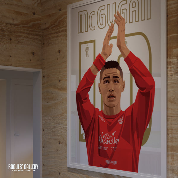 Lewis McGugan - Nottingham Forest - Signed A3 Classics Series Prints