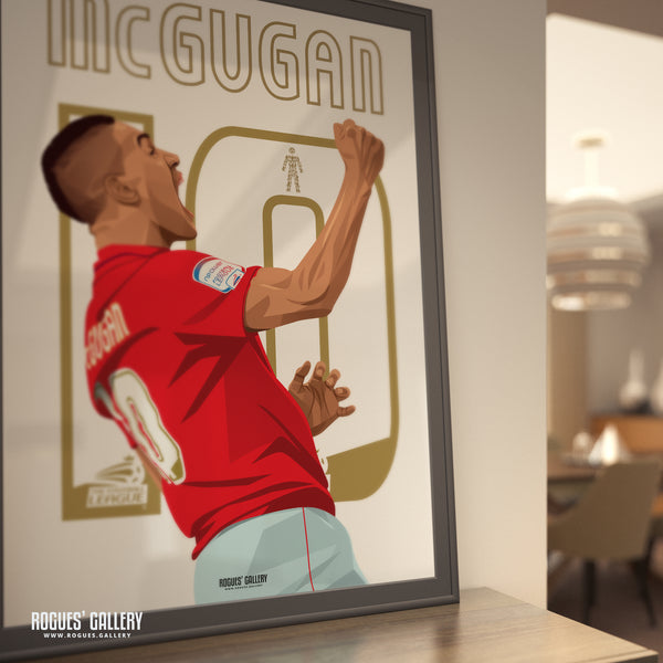 Lewis McGugan - Nottingham Forest - Signed A3 Classics Series Prints