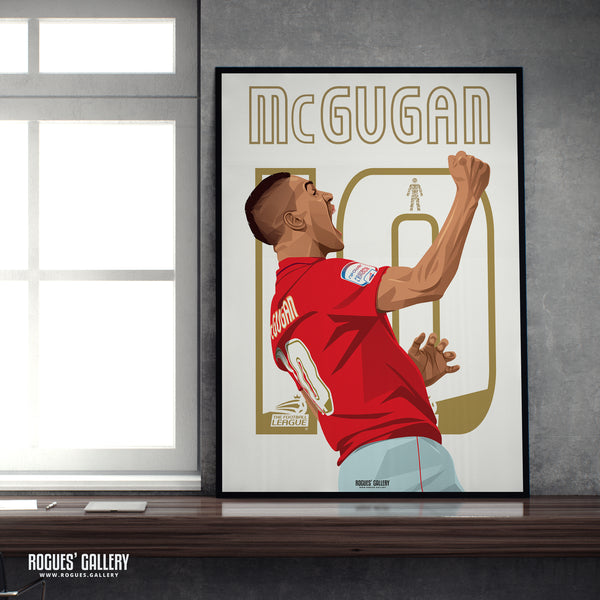 Lewis McGugan - Nottingham Forest - Signed A3 Classics Series Prints
