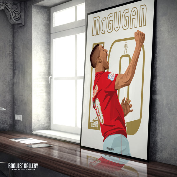 Lewis McGugan - Nottingham Forest - Signed A3 Classics Series Prints