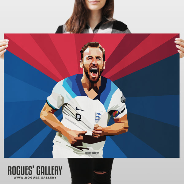 Harry Kane - Euro '24 England - A0, A2, A1 or A3 Pop Art Prints