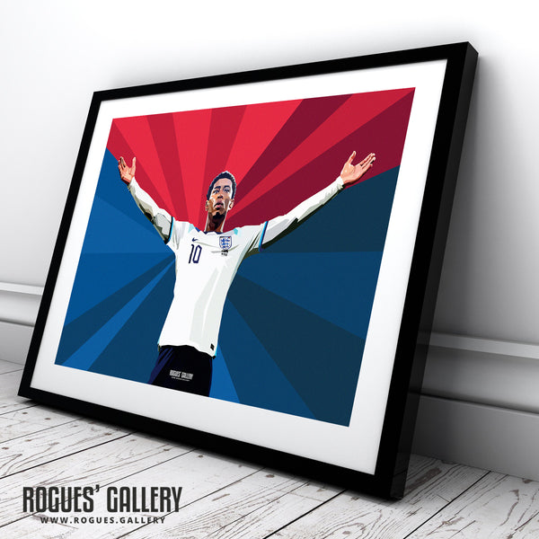 Jude Bellingham - Euro '24 England - A0, A2, A1 or A3 Pop Art Prints