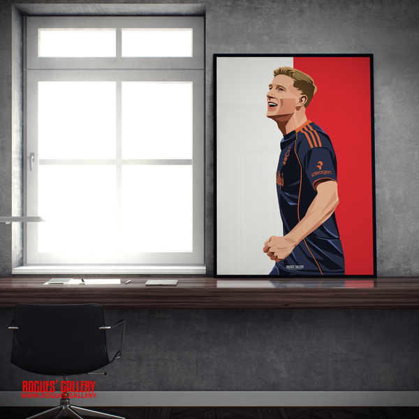 Elliot Anderson England World Cup Nottingham Forest A2 print red