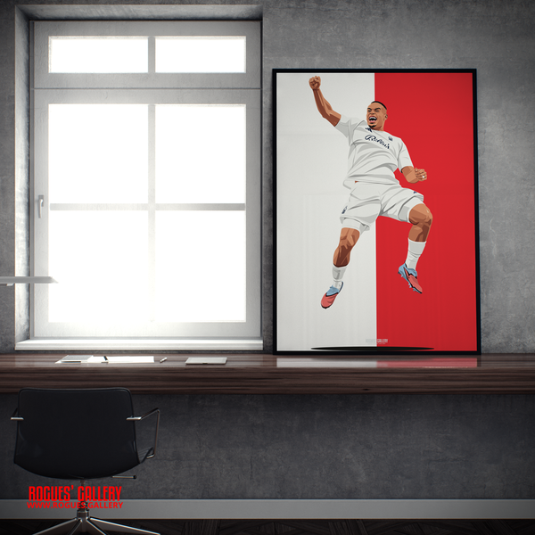 Murillo Nottingham Forest Brazil centre half A2 print Anfield goal celebration red