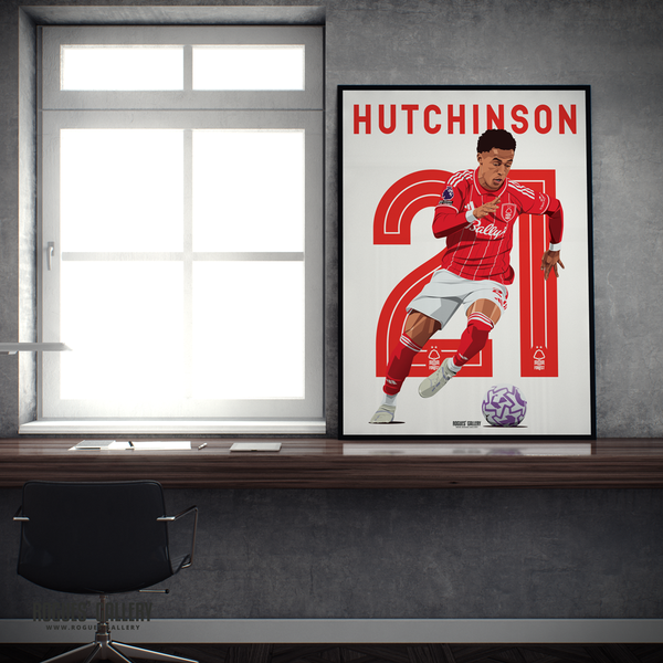 Omari Hutchinson Nottingham Forest winger A2 print 21