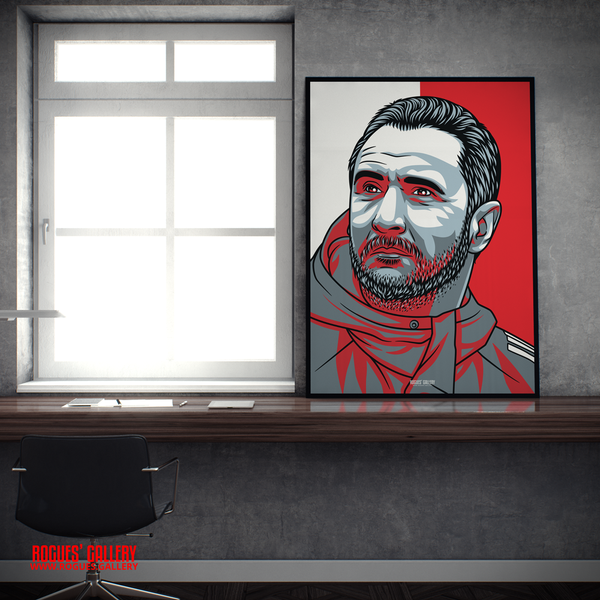 Vitor Pereira Nottingham Forest coach portrait A2 print City Ground